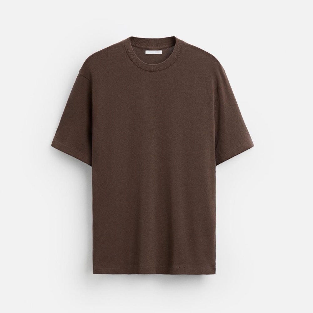 Zara | Men's Brown T-Shirt